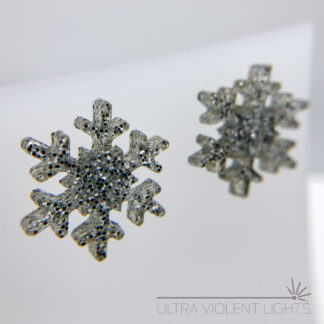 Silver snowflake stud earrings